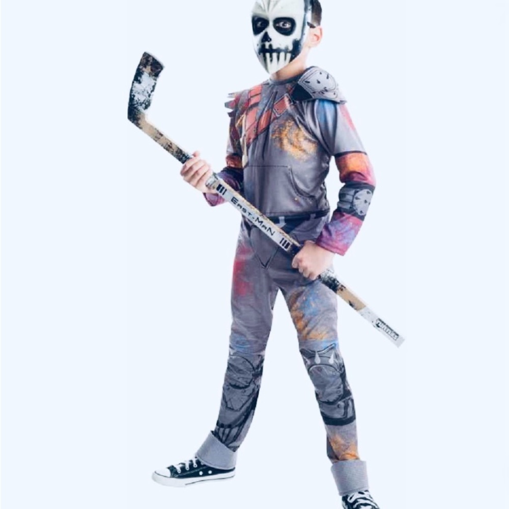 Nickelodeon TMNT Casey Jones Kid’s Rubie’s Halloween Costume Size S Grey